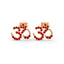 Spiritual om stud earrings ruby