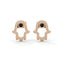 Power hamsa stud earrings sapphire