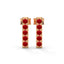 Harmony bar stud earrings ruby