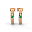Courage single stone huggies emerald