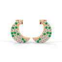 Evolve moon earrings emerald