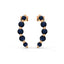 Love floating sapphire curve climber earrings