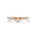 Chevron drop V shape diamond ring