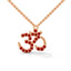 Spiritual om necklace ruby