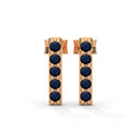 Harmony bar stud earrings sapphire