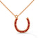 Lucky horse shoe necklace ruby