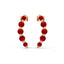 Love floating ruby curve climber earrings