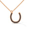 Lucky horse shoe necklace sapphire