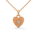 Amore fluted heart necklace diamond