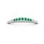 Love floating emerald curve ring