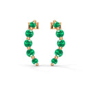 Love floating emerald curve climber earrings