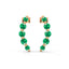 Love floating emerald curve climber earrings