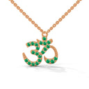 Spiritual om necklace emerald