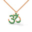 Spiritual om necklace emerald