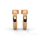 Courage single stone huggies sapphire