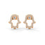 Power hamsa stud earrings diamond