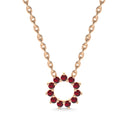 Invincible sun necklace ruby