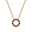 Invincible sun necklace ruby