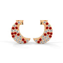 Evolve moon earrings ruby