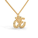 Spiritual om necklace diamond