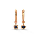 Fearless bezel hoops sapphire
