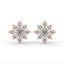 Serenity flower stud earrings diamond