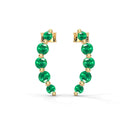 Love floating emerald curve climber earrings