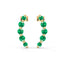 Love floating emerald curve climber earrings