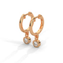 Fearless bezel hoops diamond
