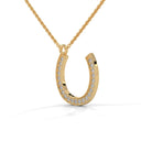 Lucky horse shoe necklace diamond