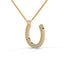 Lucky horse shoe necklace diamond