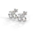 Spiritual om stud earrings diamond