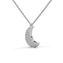Evolve moon necklace diamond