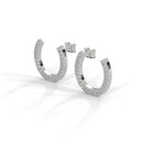 Lucky horse shoe stud earrings diamond