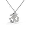 Spiritual om necklace diamond