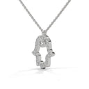 Power hamsa necklace diamond