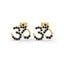 Spiritual om stud earrings sapphire