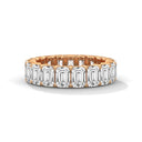 Emerald shaped diamond ring band