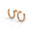 Lucky horse shoe stud earrings diamond