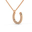 Lucky horse shoe necklace diamond