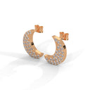 Evolve moon earrings diamond