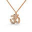 Spiritual om necklace diamond