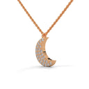 Evolve moon necklace diamond