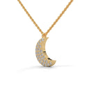 Evolve moon necklace diamond