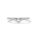 Chevron drop V shape diamond ring