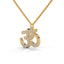 Spiritual om necklace diamond