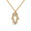 Power hamsa necklace diamond