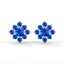 Serenity flower stud earrings sapphire