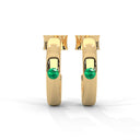 Courage single stone huggies emerald