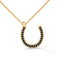 Lucky horse shoe necklace sapphire